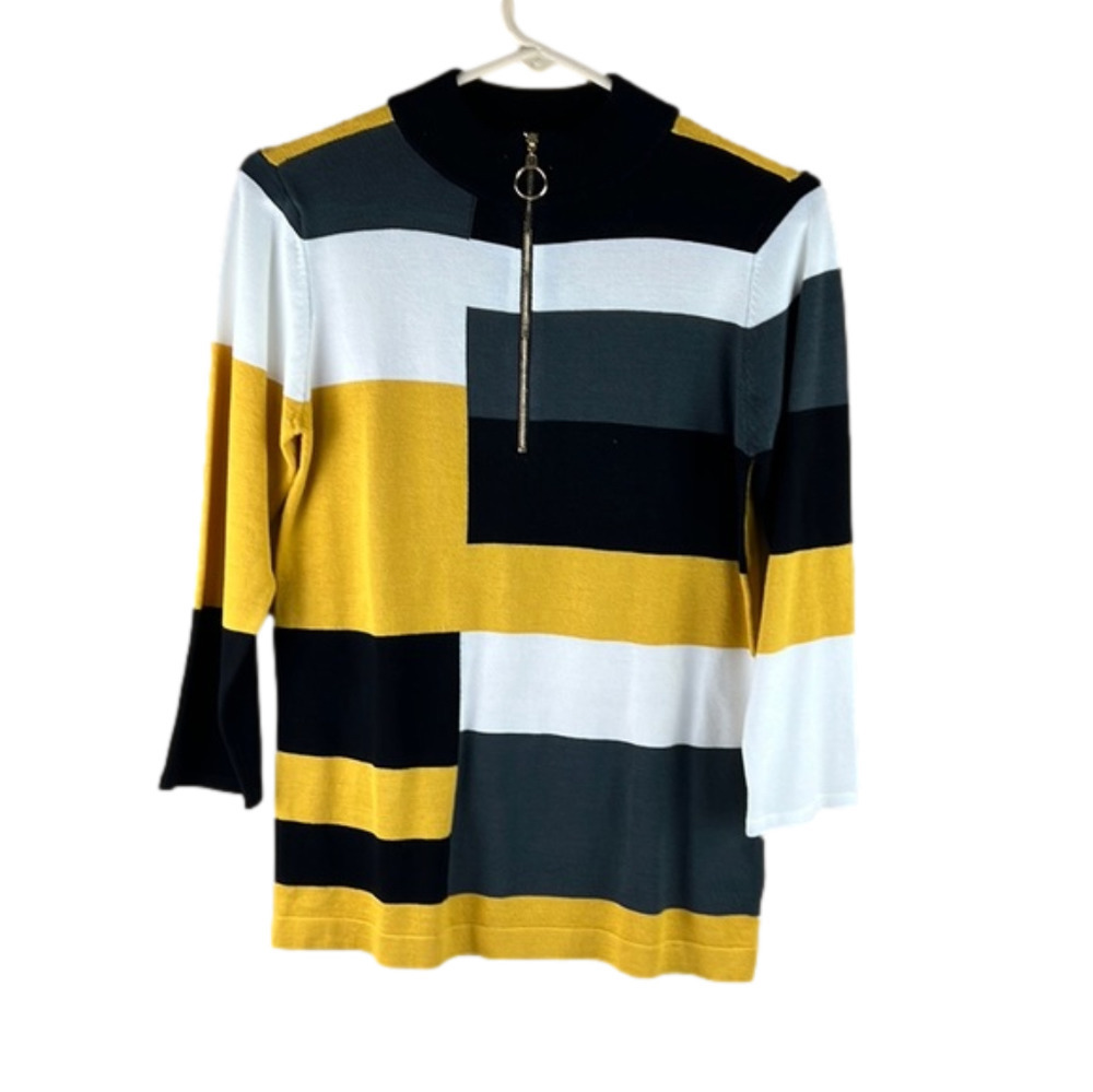 Carol Rose Colour Block Mod Sweater